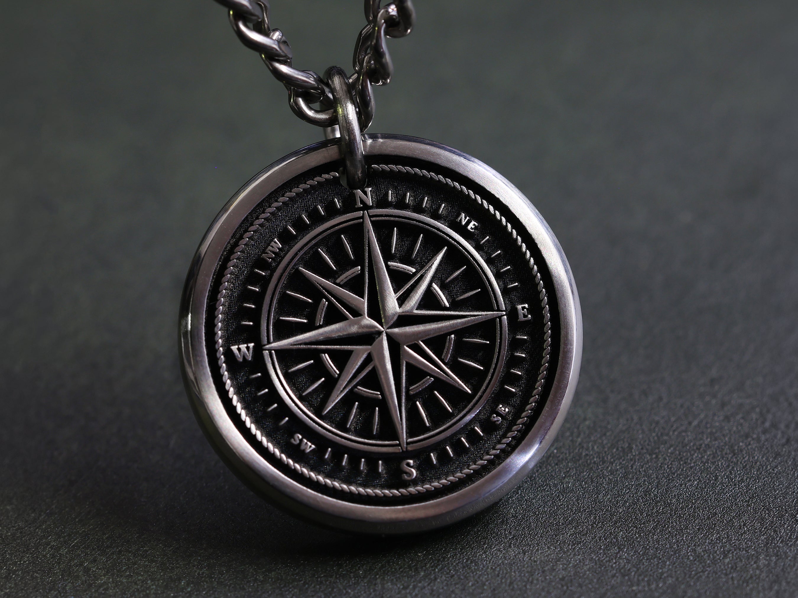 Custom on sale compass necklace