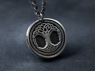 TITANIUM Celtic Tree of Life Necklace