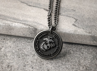 TITANIUM Custom US Marine Corps Necklace