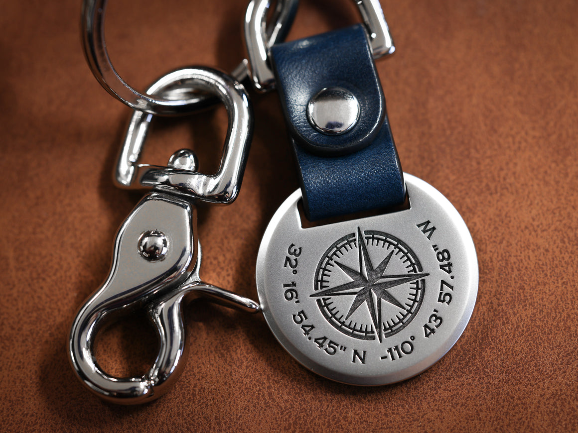 Compass 2025 keychain engraved