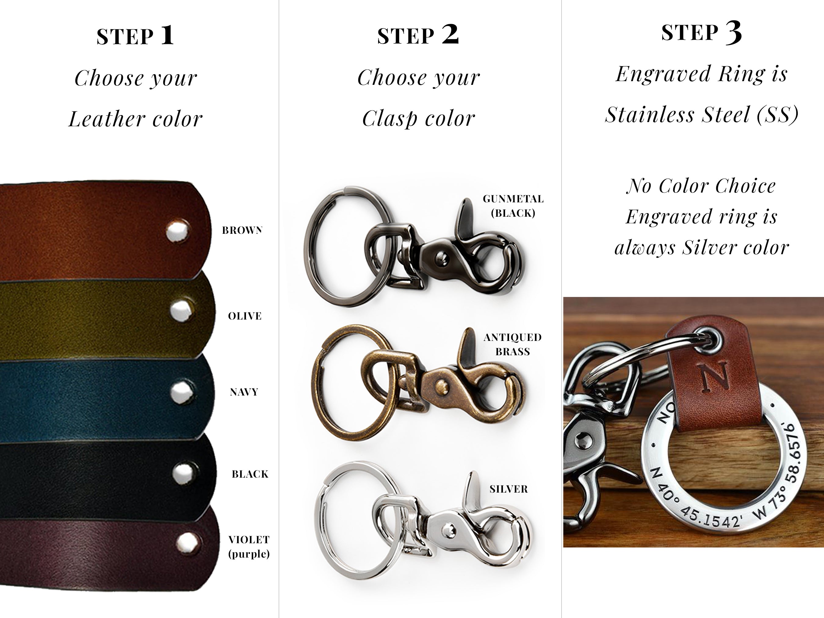 Leather Dog Key Chain Lobster Clasps Gift for Her/him 