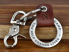 Maven Metals Employee Volunteer Appreciation Leather Keychain Ring